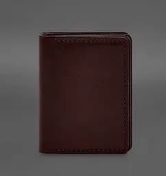 Кожаная обложка для водительского удостоверения, ID и пластиковых карт 2.1 бордовая