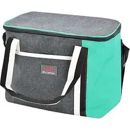 Термосумка Stenson 40х25х29 см серая с зеленым (35625)