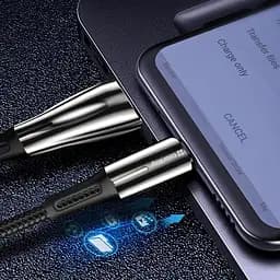 Кабель ColorWay USB - micro USB (M/M), Zinc Alloy + Led, 2.4 А, 1 м, Black (CW-CBUM035-BK) - мініатюра 7