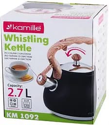 Чайник Whistling Kettle Black 2.7л зі свистком Kamille Ø16.5х23 см kuh0011096 - мініатюра 7