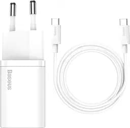 Блок живлення та кабель Baseus Super SI PD 25 W (1 Type-C) TZCCSUP-L02 білі