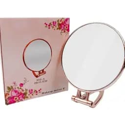 Дзеркало косметичне Salon Professional настільне 6 дюймів для щоденного макіяжу кругла рожеве золото