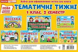 Набір карток. Тематичні тижні. 1 клас (2 семестр)