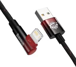 Кабель Baseus MVP 2 USB - Lightning (M/M), 2.4A, 1 м Black/Red (CAVP000020) - мініатюра 4