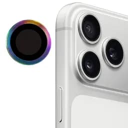 Захисне скло Metal Classic на камеру (у упак.) для Apple iPhone 17 Pro (6.3) / 17 Pro Max (6.9) Бузковий / Rainbow - мініатюра 3