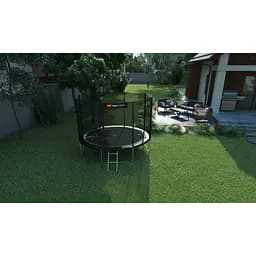 Батут Hop-Sport 12ft (366см) чорно-зелений з зовнішньою сіткою - мініатюра 3