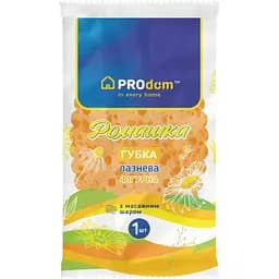 Губка Prodom Ромашка банная овальная с массирующим слоем 