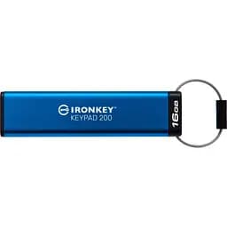 USB флеш накопичувач Kingston 16GB IronKey Keypad 200 Blue USB 3.2 (IKKP200/16GB) - мініатюра 5