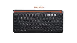 Клавіатура мембранна KS250 84key, WL/BT, EN/UK, чорно-сірий 2E teh0013831 - мініатюра 3
