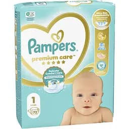 Підгузки Pampers Premium Care Розмір 1 (2-5 кг) 72 шт. - мініатюра 2