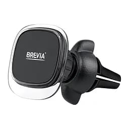 Тримач телефону автомобільний Brevia AirClip СrystalMag на дефлектор, 4 магніти, чорний(48500)