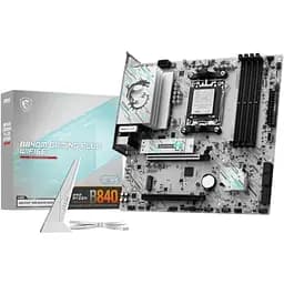 Материнська плата MSI AM5 B840M Gaming PLUS WIFI6E, B840, 4xDDR5, Int.Video (CPU), 4xSATA3, 2xM.2, 1xPCI-E 4.0 x16, 1xPCI-E 3.0 x16, ALC897, Realtek 2.5GbE, WiFi 6E, Bluetooth 5.3, 7xUSB 3.2 / 8xUSB 2.0, HDMI, MicroATX