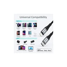 Дата кабель USB-C to Lightning 2.0m MFI Choetech (IP0041-BK) - мініатюра 7