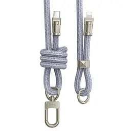 Дата кабель-шнурок Hoco GH7 Elegant Type-C to Lightning (1.8m) Denim Blue