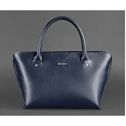 Жіноча шкіряна сумка Midi темно-синя