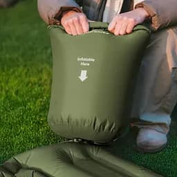 Матрац надувний одинарний Naturehike CNK2550WS019 (65 мм) з мішком для надування Синій - мініатюра 6