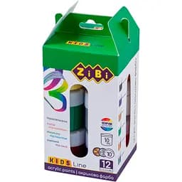 Акриловые краски ZiBi Kids Line 12 цветов (ZB.6662)