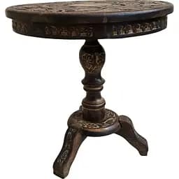 Різьблений стіл з мангового дерева 46.5х44.5х6.5 см