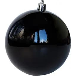 Ялинкова куля Linhai D10 см чорний глянець пластик (891787)