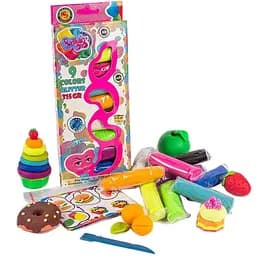 Набір для творчості Lovin'Do Тісто для ліплення Асорті 41009, 9 кольорів з глітером