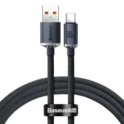Кабель Baseus Crystal Shine USB 2.0 to Type-C 100W 1.2 м Чорний (CAJY000401)