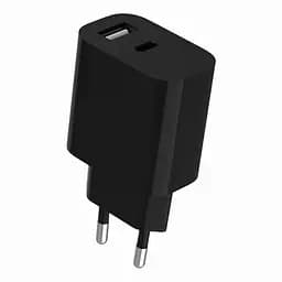 Мережевий зарядний пристрій Gembird (1USBх2.4A + 1USB-Cх2.4A) Black (TA-UC-2AC12-01-BK) - мініатюра 2