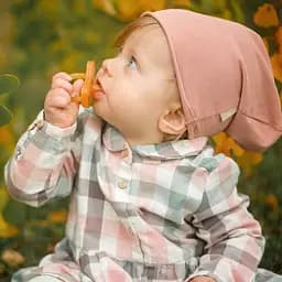Пустушка кругла Baboo, латексна, 6+ міс., жовта (5-102) - мініатюра 5
