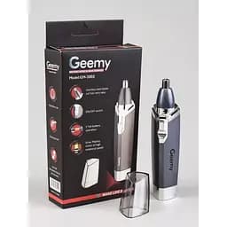 Тример Geemy GM-3002 для носа та вух, акумуляторний, чоловічий, із насадкою для брів - мініатюра 2