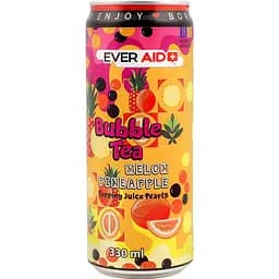 Напій безалкогольний Ever Aid Bubble Tea Melon Pineapple 0.33 л з/б