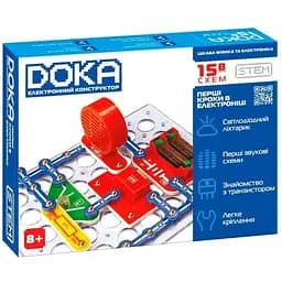 Электронный конструктор Doka Первые шаги в электронике D70710 набор В, 15 схем, звук и свет