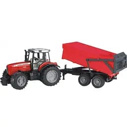Уценка. Трактор Bruder Massey Ferguson 7480 c прицепом (02045)