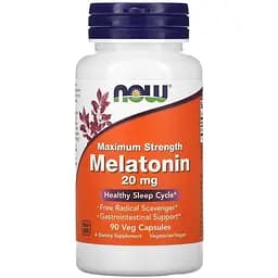 Натуральная добавка Now Melatonin 20 mg 90 вегакапсул