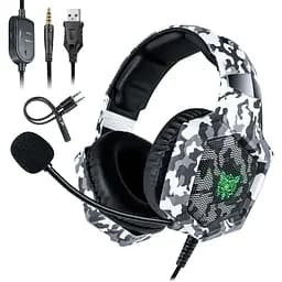 Навушники Onikuma Gaming with LED K8 Camouflage-Green - мініатюра 5