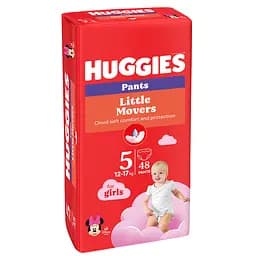 Підгузки-трусики для дівчаток Huggies Little Movers Pants 5 (12-17 кг) 48 шт. - мініатюра 2