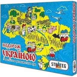 Настольная игра Strateg Путешествие по Украине 59 Разноцветный