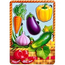 Настольная развивающая игра Корзина с овощами-1 Ubumblebees (ПСФ042) PSF042 сортер-вкладыш