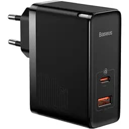 Мережевий зарядний пристрій Baseus GaN5 Pro 2 порта, USB + Type-C 100W Черный (CCGP090201)