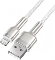 Кабель Baseus Cafule Metal Series Data Cable USB to Lightning 2.4A 1m CALJK-A02 White - мініатюра 3