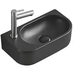 Умивальник Mexen Viera 40 black matt правий накладний підвісний MEX-21274085R, Чорний матовий