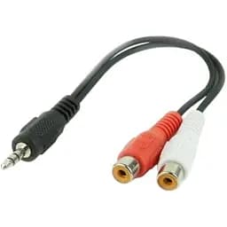 Кабель-переходник Cablexpert 3.5 мм M - 2xRCA F 20 см черный (CCA-406)