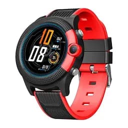 Смарт-часы детские LEMFO D36 4G с камерой WI-FI GPS SIM-карта геозабором силиконовый ремешок Black Red (16735)