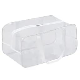 Прозрачная сумка в роддом размер L 50 х 25 х 30 см (белая)