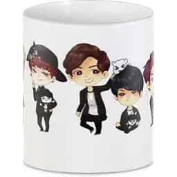 Кухоль GeekLand Bangtan Boys BTS мультяшне BTS.02.23 330 мл білий