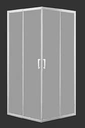 Душевая кабина квадратная Eger Vi`z New WZ 95x95 раздвижная стекло Zuzmara без поддона white 599-066WZ/1, матовый, белый