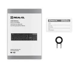 Клавиатура игровая механическая REAL-EL M13 USB RGB Black - мініатюра 7