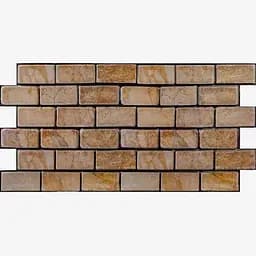 Декоративная ПВХ панель кирпич 960х480х4мм Коричневый мрамор SW-00001428