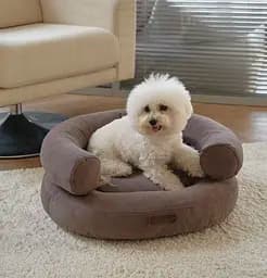 Лежак ортопедичний для собак "Marshmallow" коричневий М (90*75) - мініатюра 4