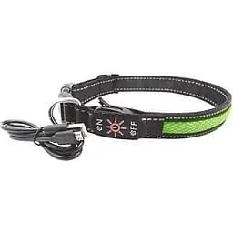 Нашийник для собак LED AnimAll S 2,5/30-40 см зелений