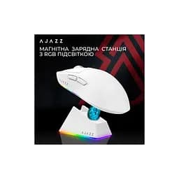 Мишка Ajazz AJ139 V2 MC Wireless/Bluetooth/USB White (AJ139-V2-MC-W) - мініатюра 6