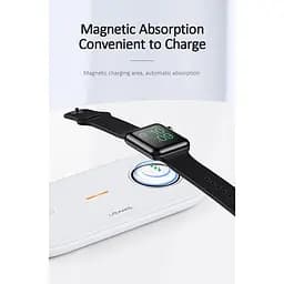 Зарядне бездротове USAMS US-CD119 2-в-1 для Apple Watch і телефонів 2W і 10W біле - мініатюра 8